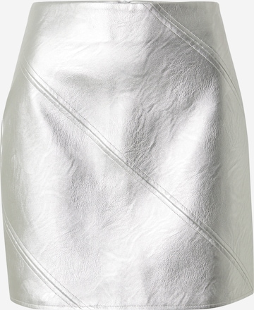 TOPSHOP Skirt in Silver: front