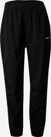 NIKETapered Sportske hlače 'FAST' - crna boja: prednji dio