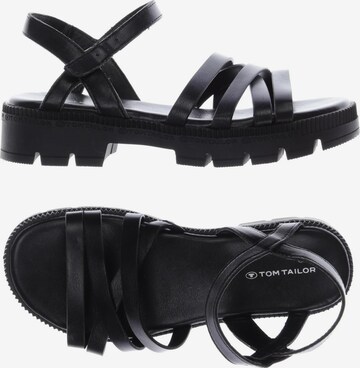 TOM TAILOR Sandals & High-Heeled Sandals in 38 in Black: front