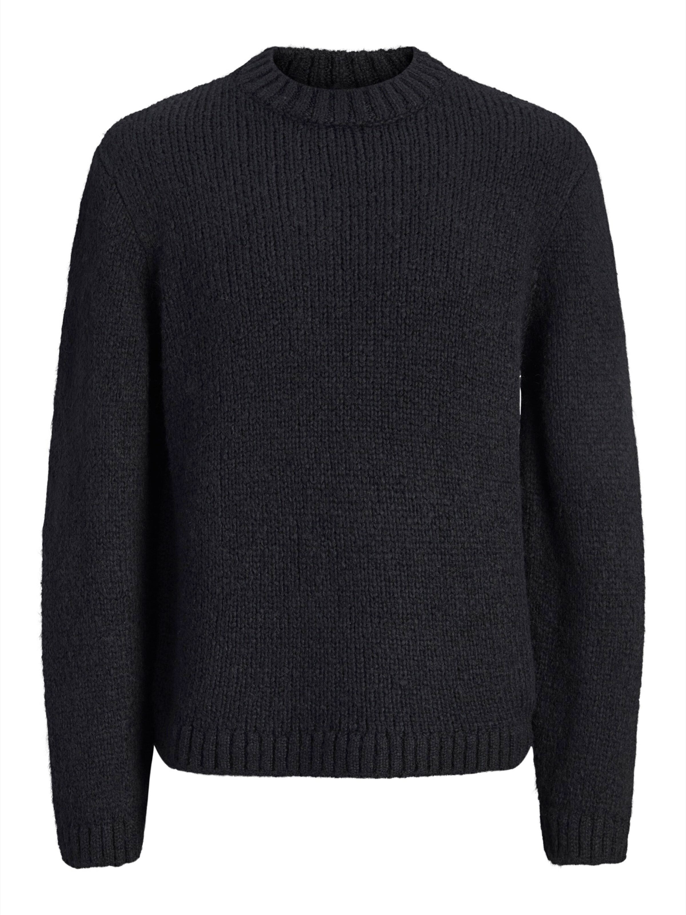 JACK & JONES Svetr 'JORSALAMANCO' – černá: přední strana