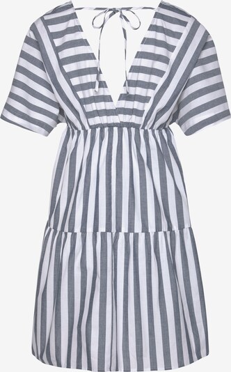 LASCANA Kleid in taubenblau / weiß, Produktansicht