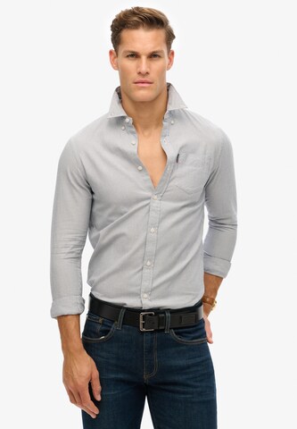 Superdry Regular fit Overhemd 'Essentials' in Blauw: voorkant