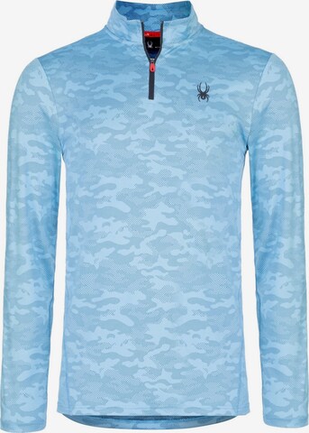 Sweat de sport Spyder en bleu : devant