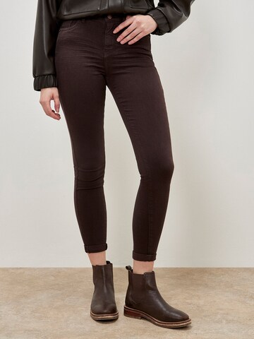 Apricot Skinny Jeans 'Sienna' in Brown: front