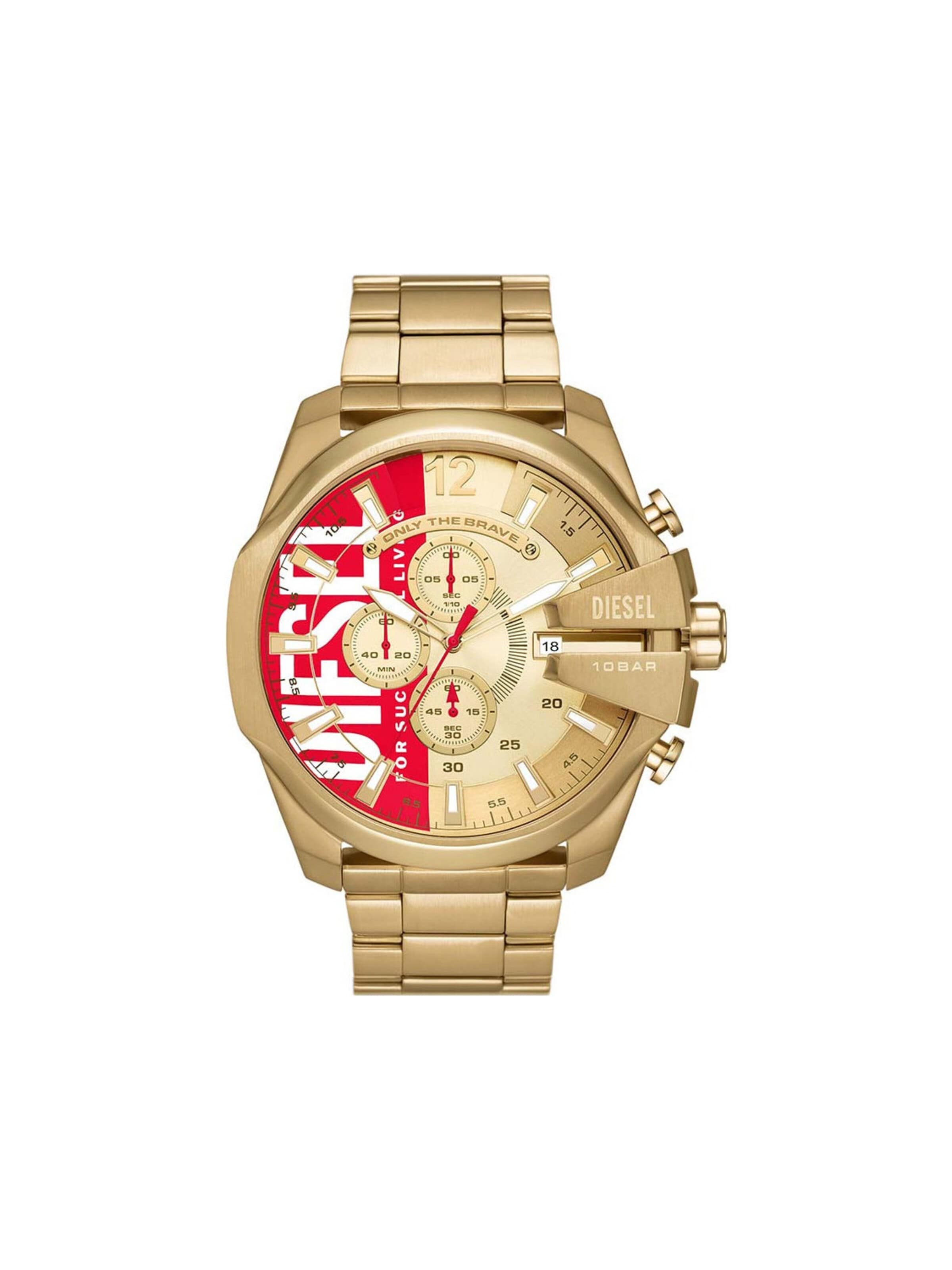 DIESEL Analog Watch 'Montre Homme Diesel Mega Chief Chronographe DZ4642' in 23 x 14,5 x 7,7 cm in Gold, Item view