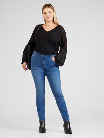 Noisy May Curve Skinny Jeans 'JEN' in Blauw