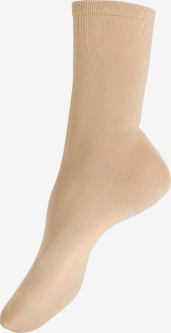 Chaussettes 'Finest Cotton' KUNERT en beige : devant