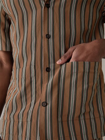 STRELLSON Regular fit Overhemd 'Clarson' in Bruin