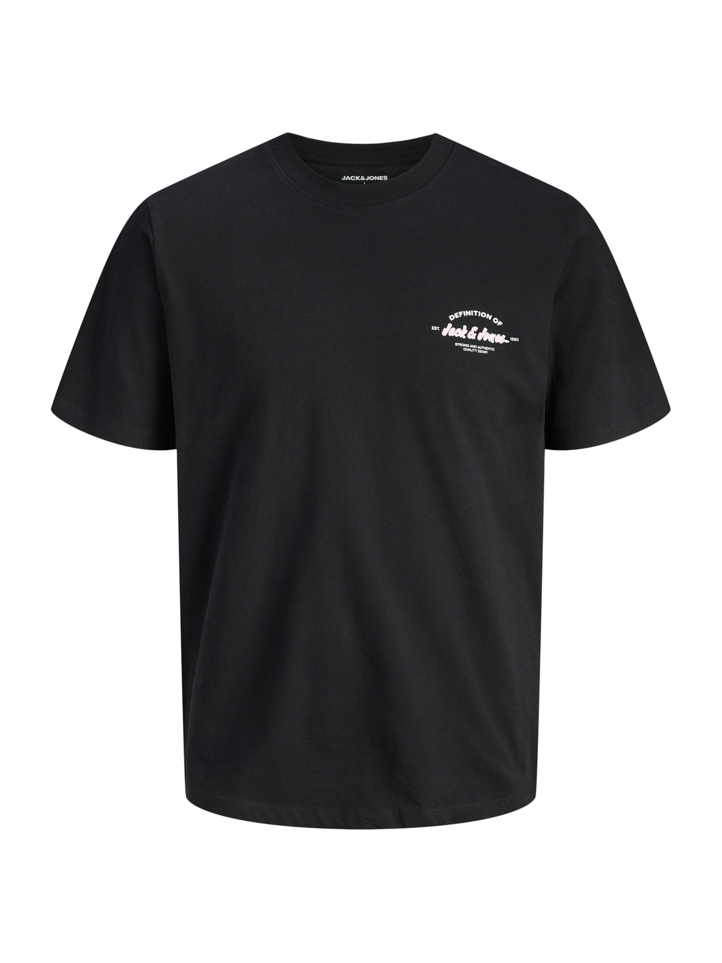 Jack & Jones Plus Shirt 'JJBRANDON' in Zwart: voorkant