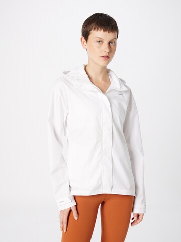 NIKE Athletic Jacket in White: front