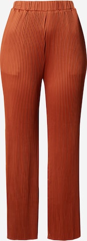 KnowledgeCotton Apparel Loosefit Broek 'POSEY' in Oranje: voorkant