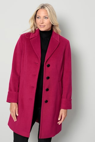 Ulla Popken Between-Seasons Coat in Pink: front