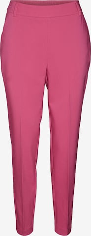 VERO MODA Trousers with creases 'MIRA' in Pink: front