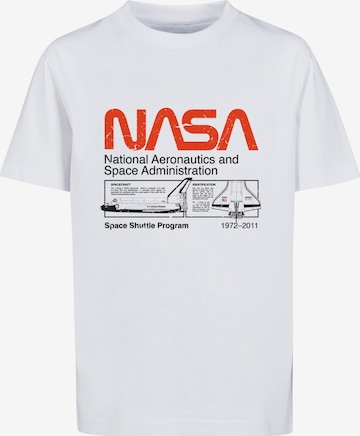 F4NT4STIC Shirt 'NASA Classic Space Shuttle White' in White: front
