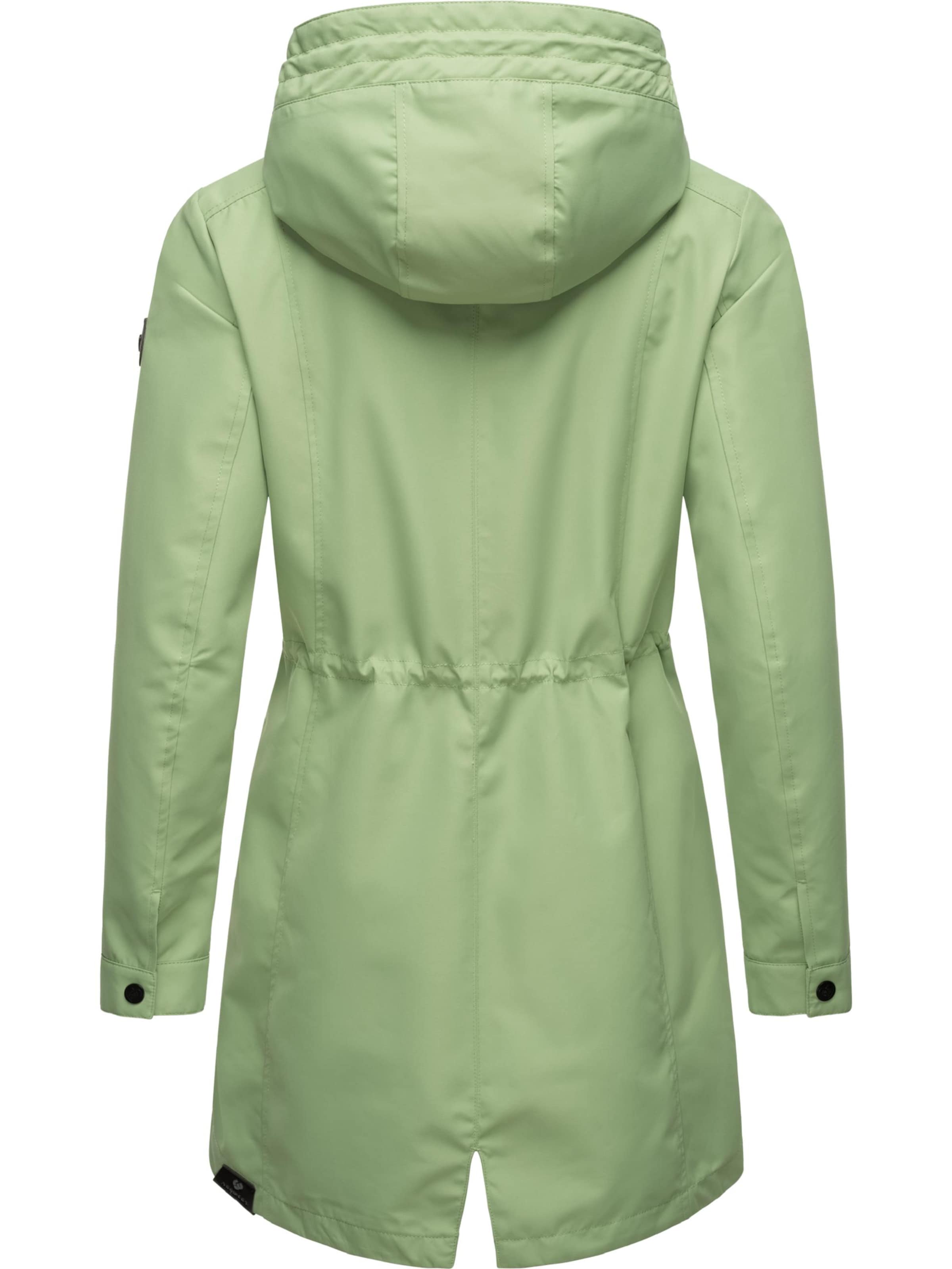 Ragwear Toiminnallinen pitkä takki 'Begonia' värissä vihreä