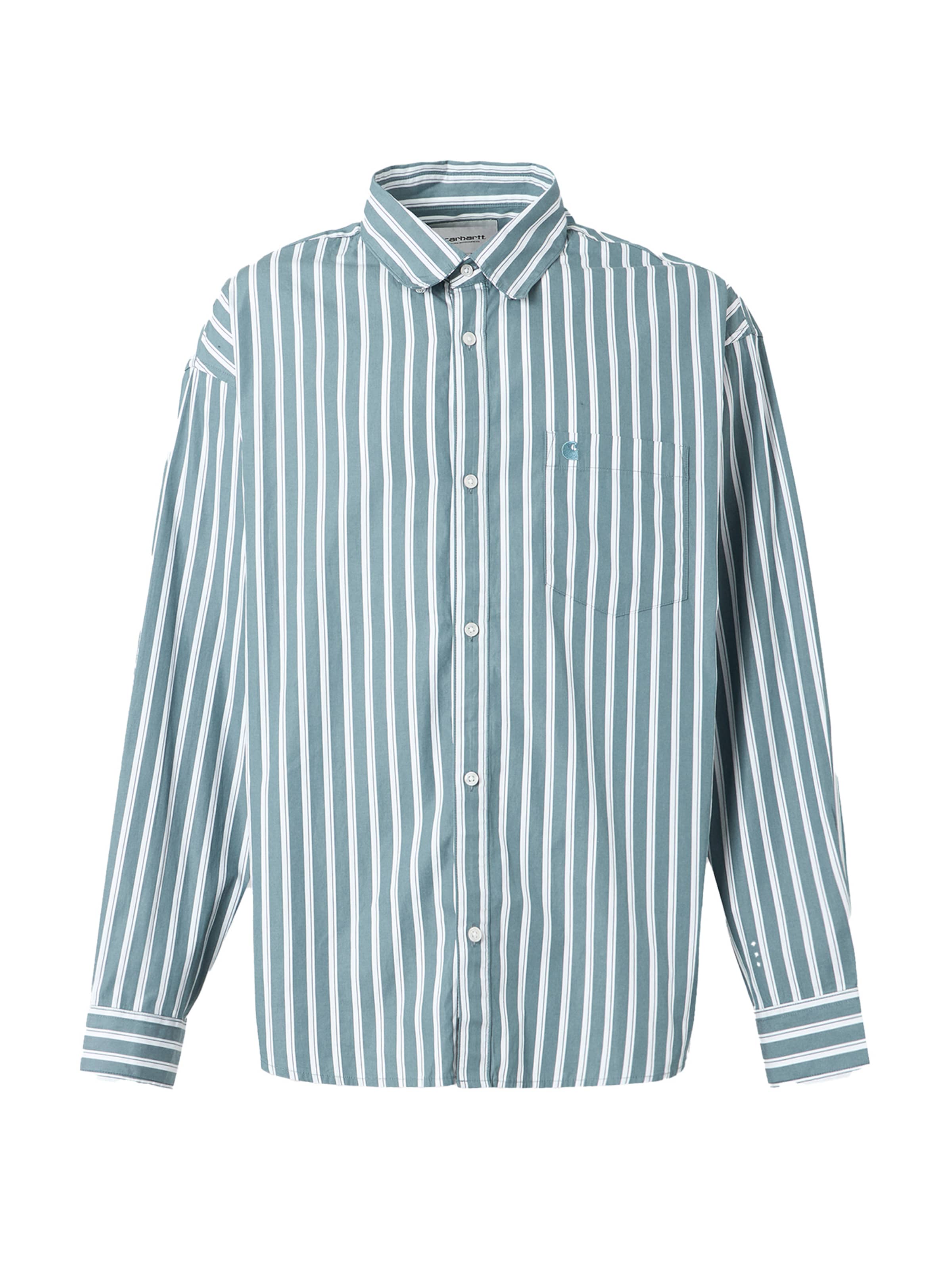 Carhartt WIP Hemd 'Malden' in smaragd / weiß, Produktansicht