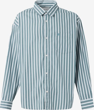 Marškiniai 'Malden' iš Carhartt WIP, spalva – smaragdinė spalva / balta, Prekių apžvalga