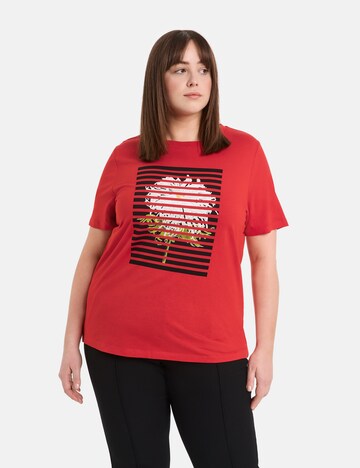 SAMOON Shirt in Rood: voorkant