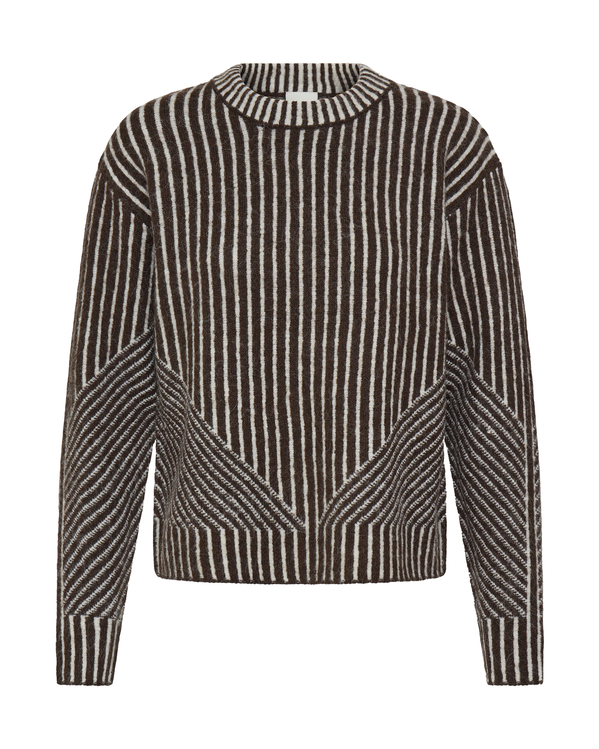 ICHI Pullover 'IHKamara' i L i choko / offwhite, Produktvisning