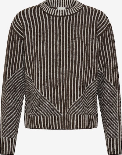 ICHI Sweater 'IHKamara' in L in Chocolate / Off white, Item view