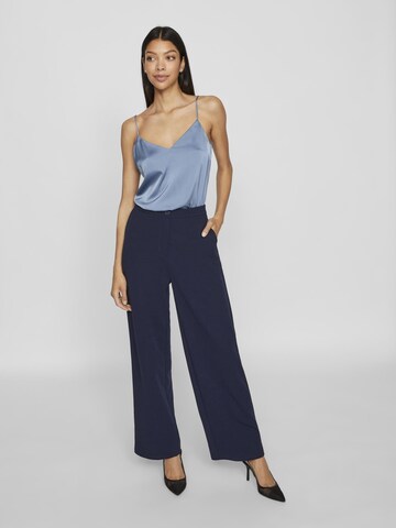 VILA Wide leg Broek in Blauw
