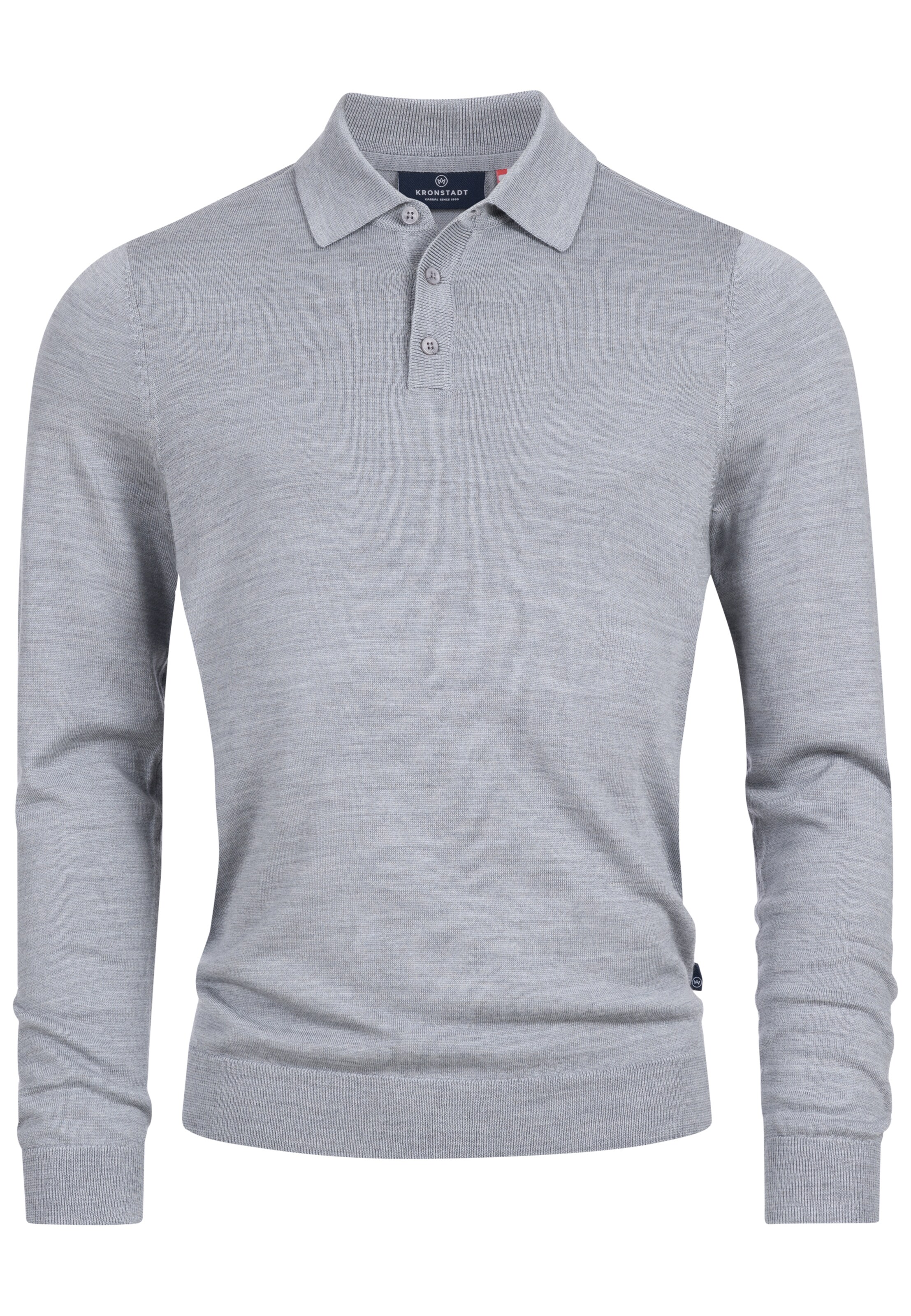 Kronstadt Strickpullover 'Johannes' in Grau: Vorderseite