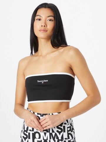 Tommy Jeans Top in Schwarz: Vorderseite