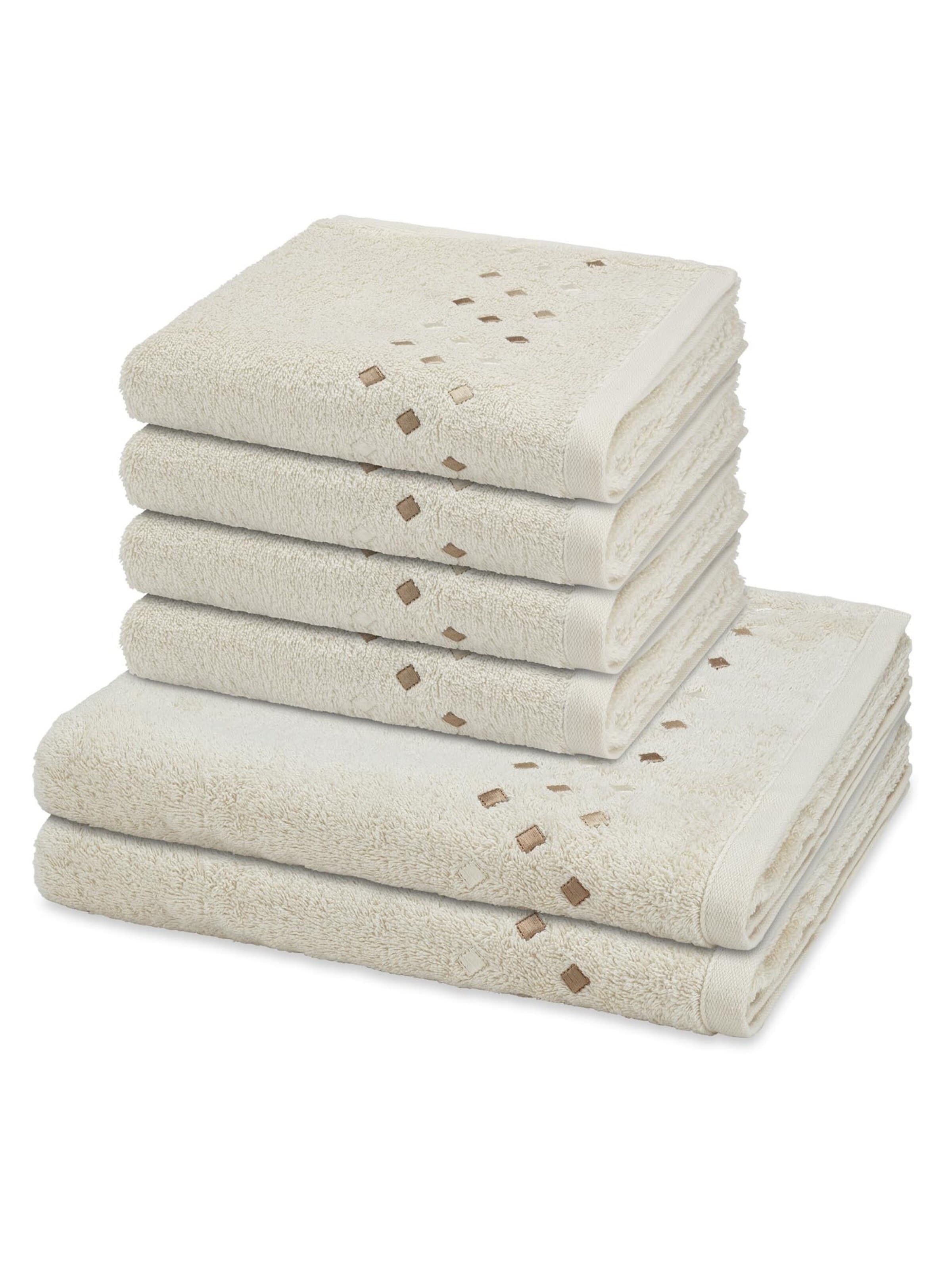 ROSS Towel 'Stoneline' in White: front