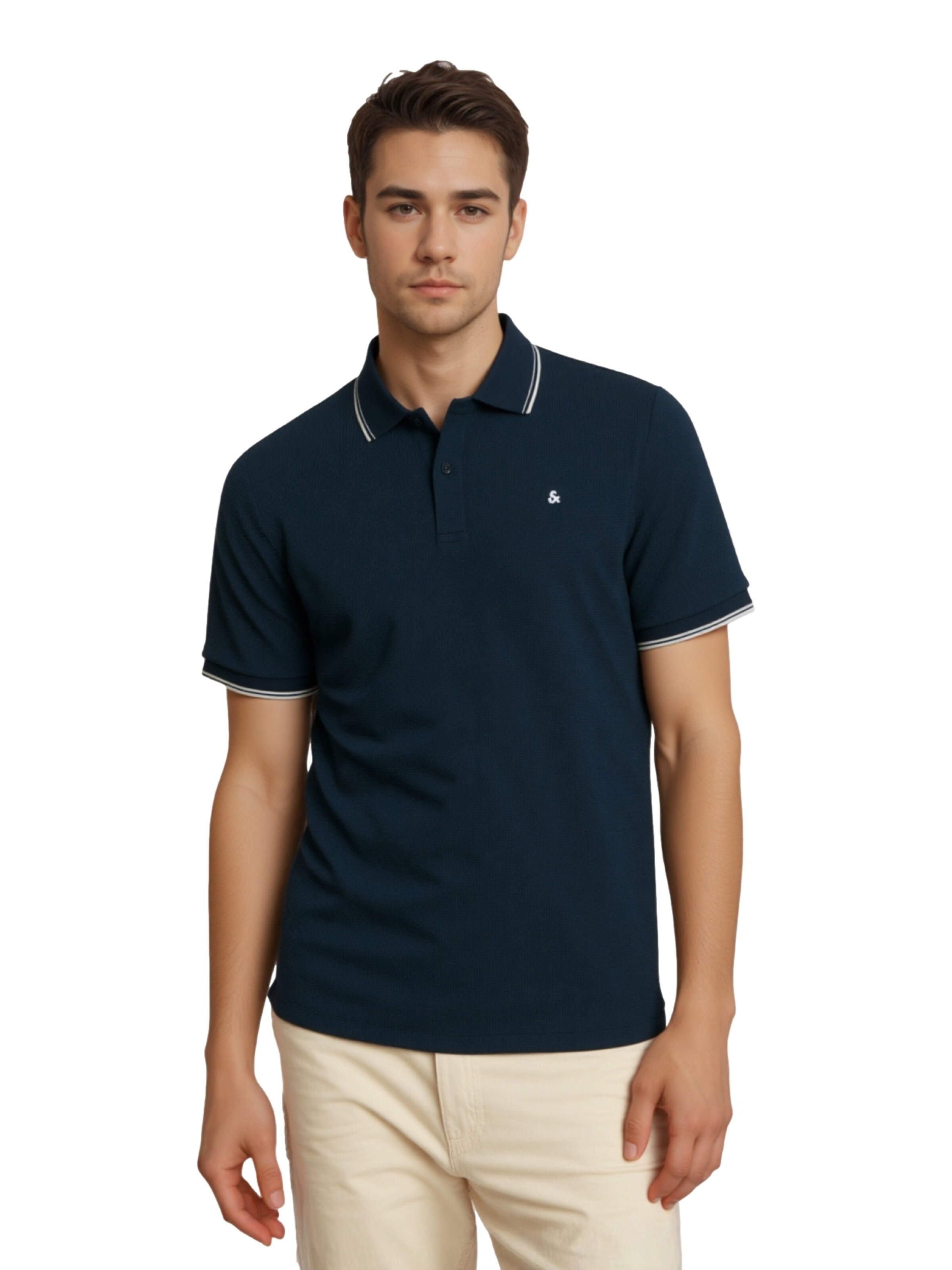 JACK & JONES Poloshirt 'AUSTIN' in Blau: Vorderseite