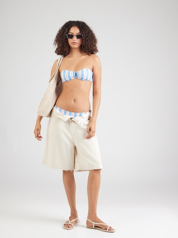 Lindex Bandeau Bikini zgornji del | modra barva