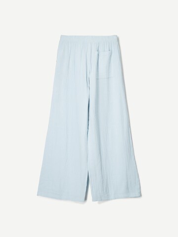Bershka Wide Leg Bukser i blå