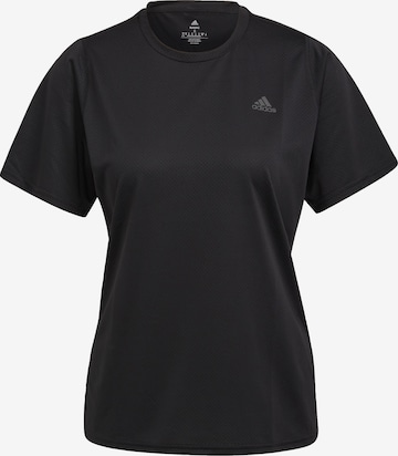 ADIDAS SPORTSWEAR - Camisa funcionais 'Run Icons ' em preto: frente