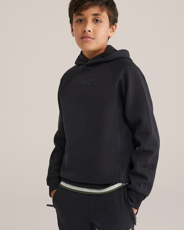 WE Fashion Sweatshirt 'Salty Dog' in Black: front