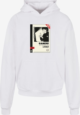 F4NT4STIC Pullover 'Gamers Self Isolating since 1982 Manga Style SEVENSQUARED Retro Arcade Gaming ' in Weiß: predná strana