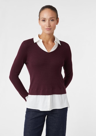 Pull-over COMMA en rouge : devant