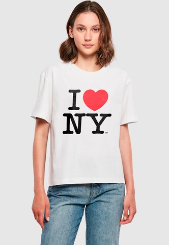 Merchcode Shirt 'I Love NY' in White: front