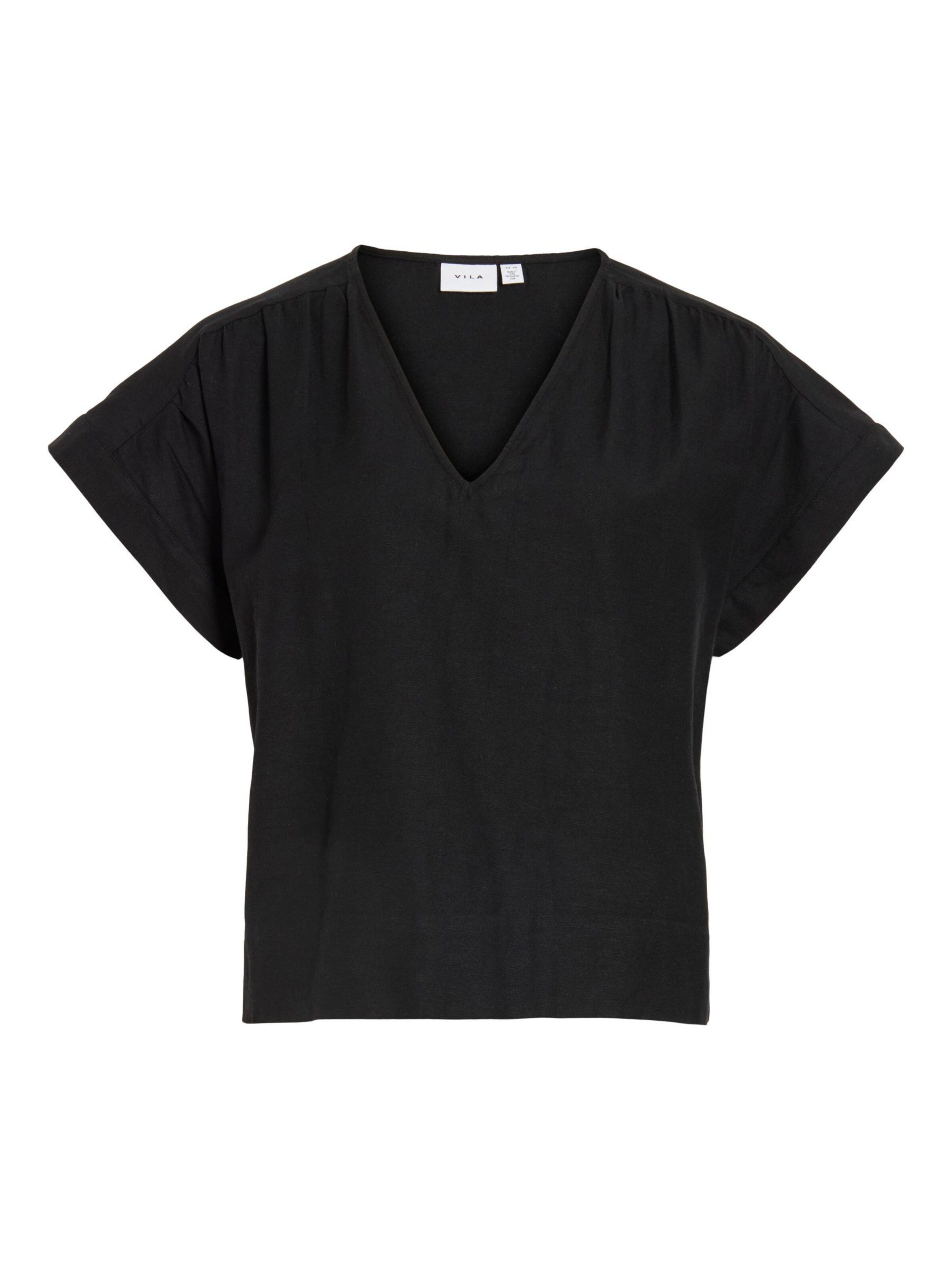 VILA T-Shirt 'VIPRISILLA' in Schwarz: Vorderseite