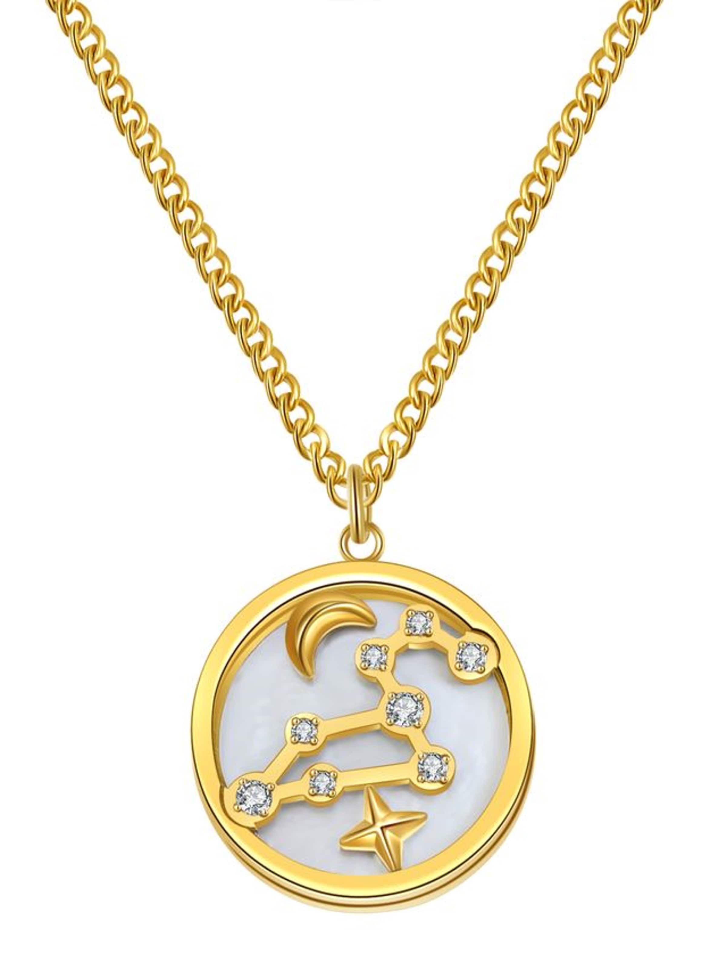 Hey Happiness - Cadena 'Luminous Leo' en oro: frente