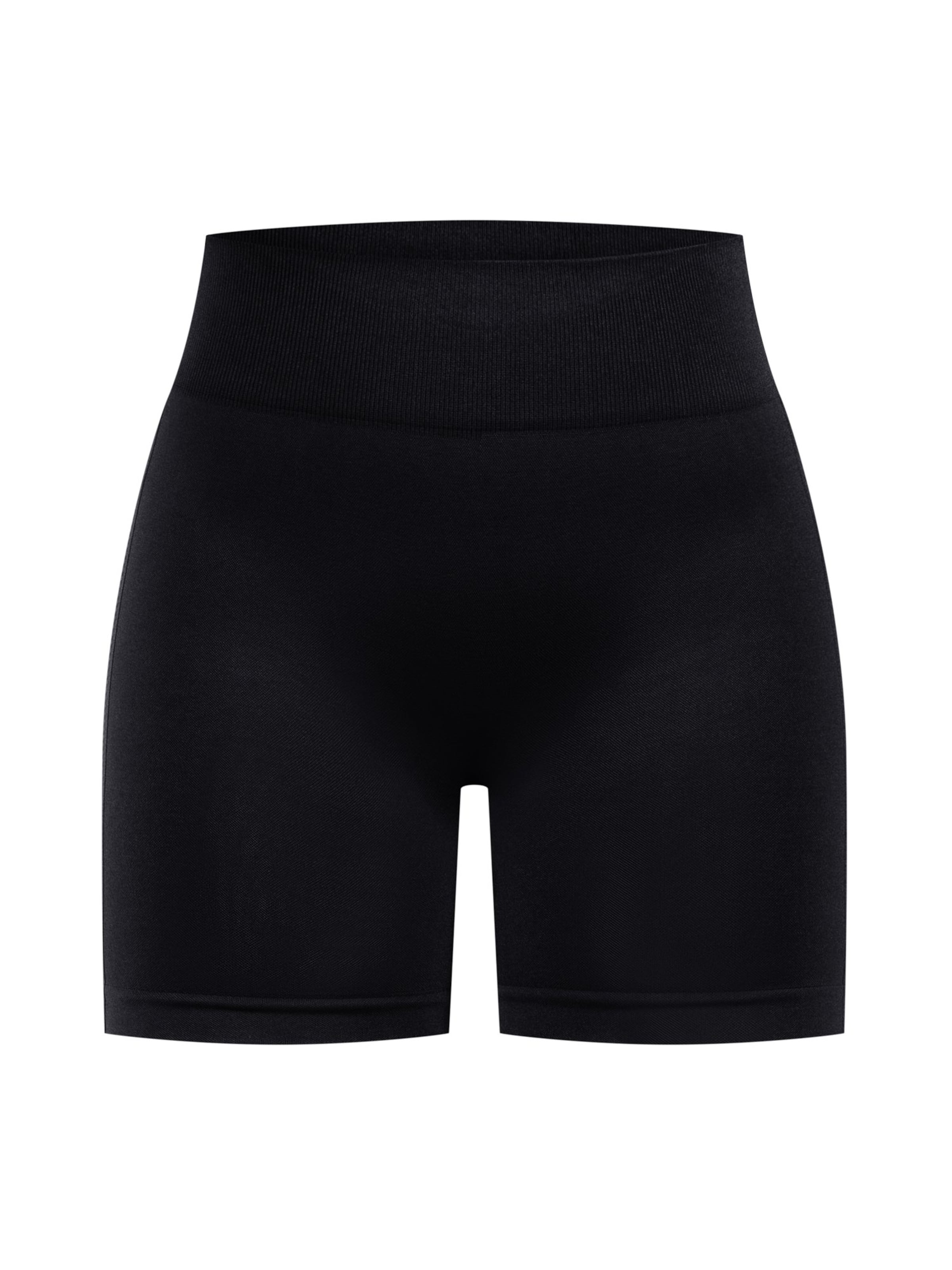 Smilodox Slimfit Shorts ' Scrunch Nomeli ' in Schwarz: Vorderseite