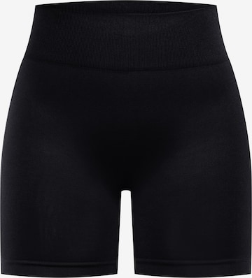 Smilodox Slimfit Shorts ' Scrunch Nomeli ' in Schwarz: Vorderseite
