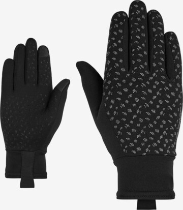 ZIENER Athletic Gloves 'ISANTA TOUCH' in Black: front