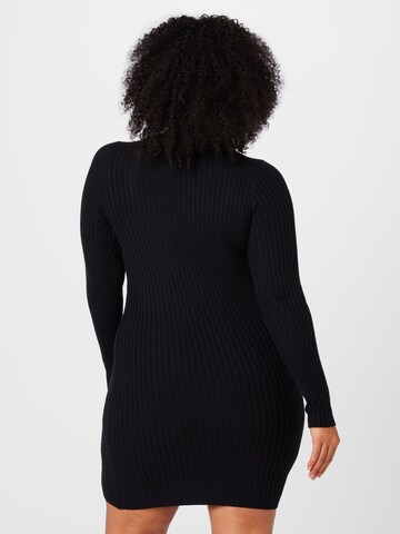 PIECES Curve Knitted dress 'Crista' in Black