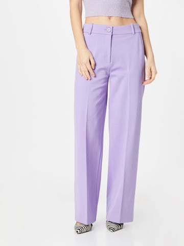 ESPRIT Loose fit Pleated Pants in Purple: front