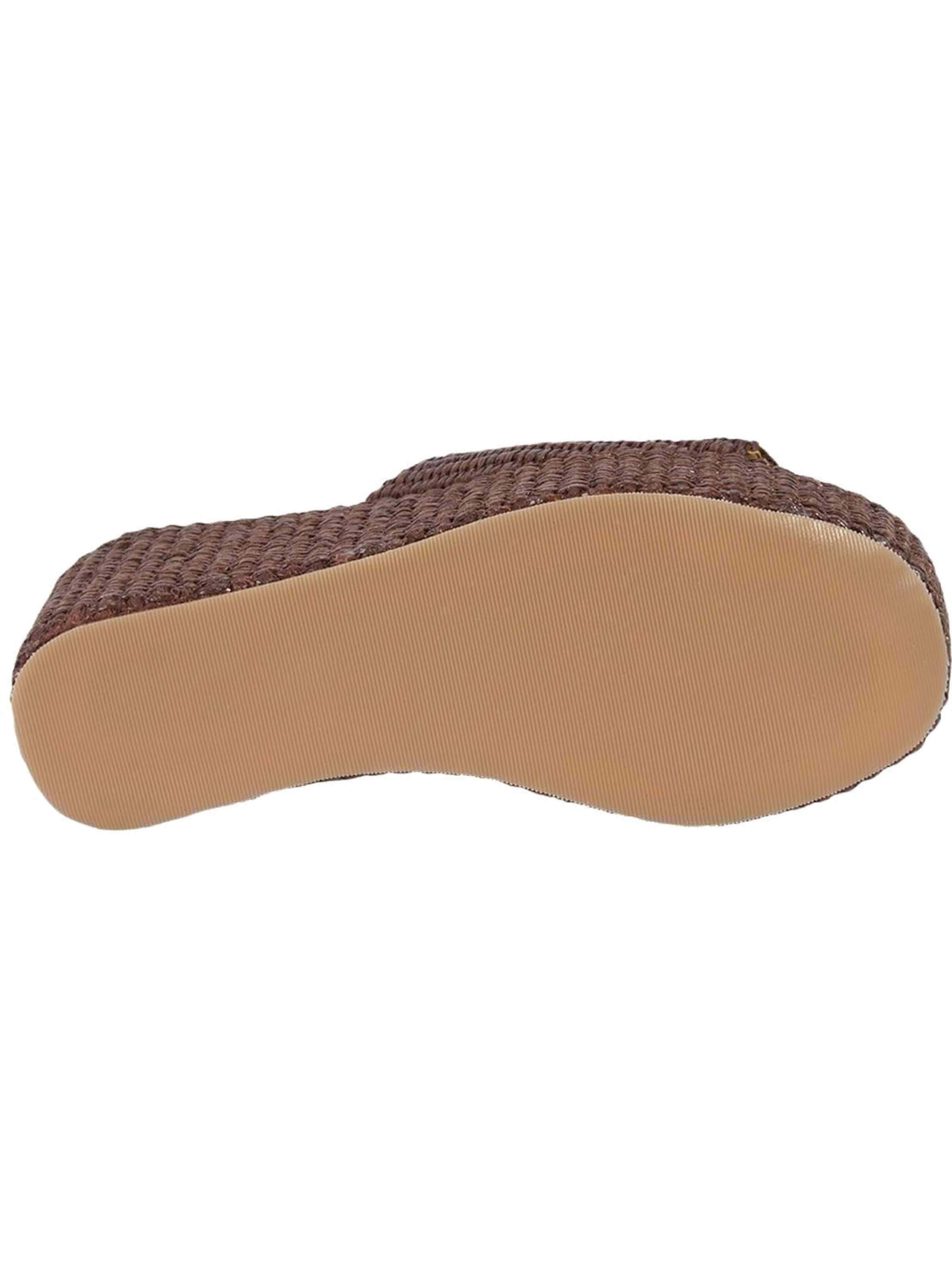 Desa Mule 'DESA Damen-Keilsandalen aus Raffia' in Brown