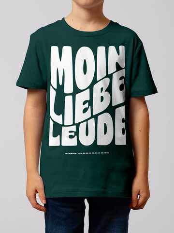 watabout.kids T-Shirt 'Moin liebe Leude' in Grün