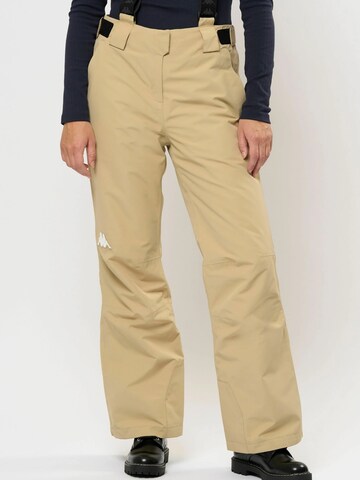 KAPPA Regular Toiminnalliset housut ' Ski Pant ' värissä beige: etupuoli
