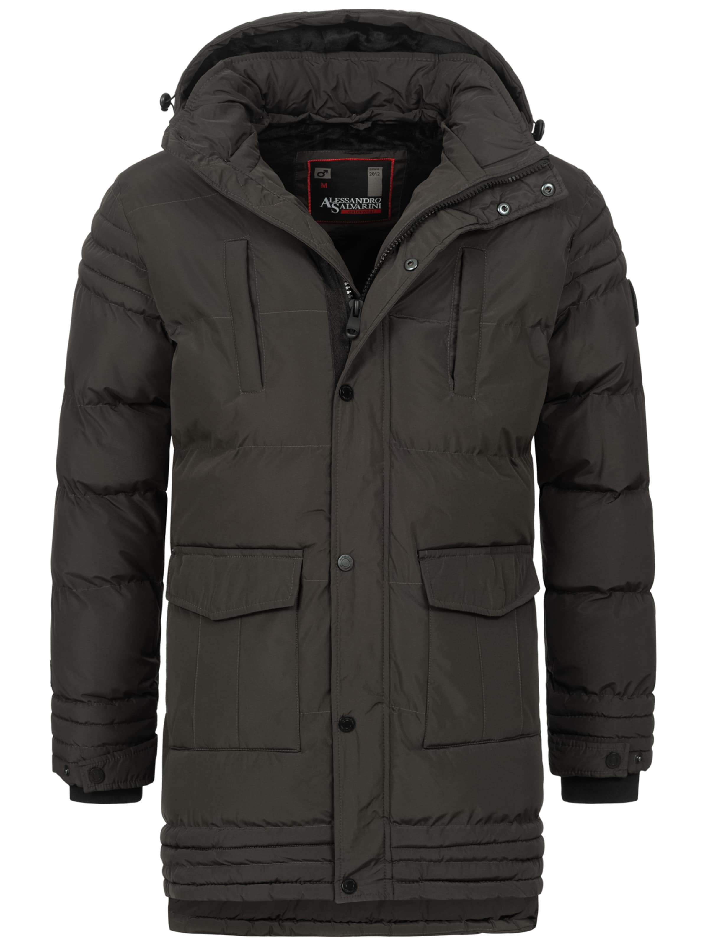Alessandro Salvarini Winterjas in Grijs: voorkant