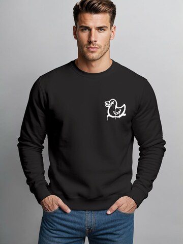 Neverless Sweatshirt 'Duck Spray' in Black