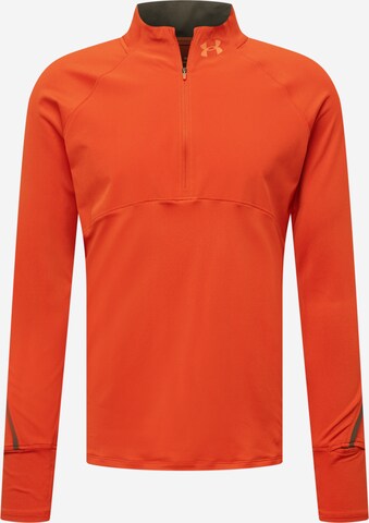 UNDER ARMOUR Shirt 'Qualifier' in Orange: predná strana