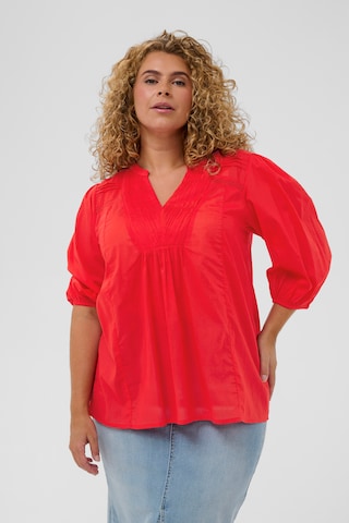KAFFE CURVE - Blusa 'KCKarlia' em vermelho: frente